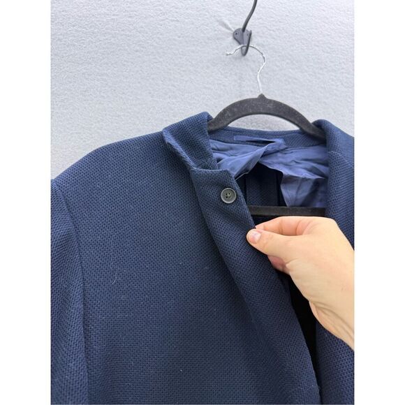 Alton Lane Mens Navy Blue Knit Single Breasted Three Button Blazer Size 42R - Picture 9 of 10